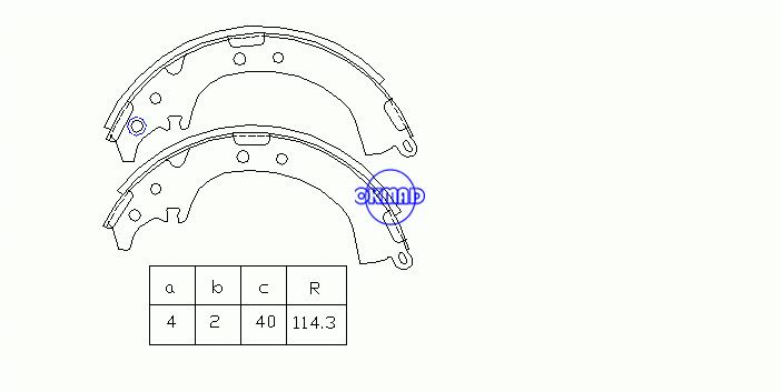 TOYOTA RAV 4 I Cabrio II DAIHATSU TERIOS 드럼 브레이크 슈 FMSI:1447-S587 OEM:04495-42010 K2333 GS8649, OK-BS501 치수:228.6x40mm TOYOTA RAV 4 I Cabrio II DAIHATSU TERIOS 드럼 브레이크 슈 FMSI:1447-S587 OEM:04495-42010 K2333 GS8649, OK-BS501 치수:228.6x40 mm
